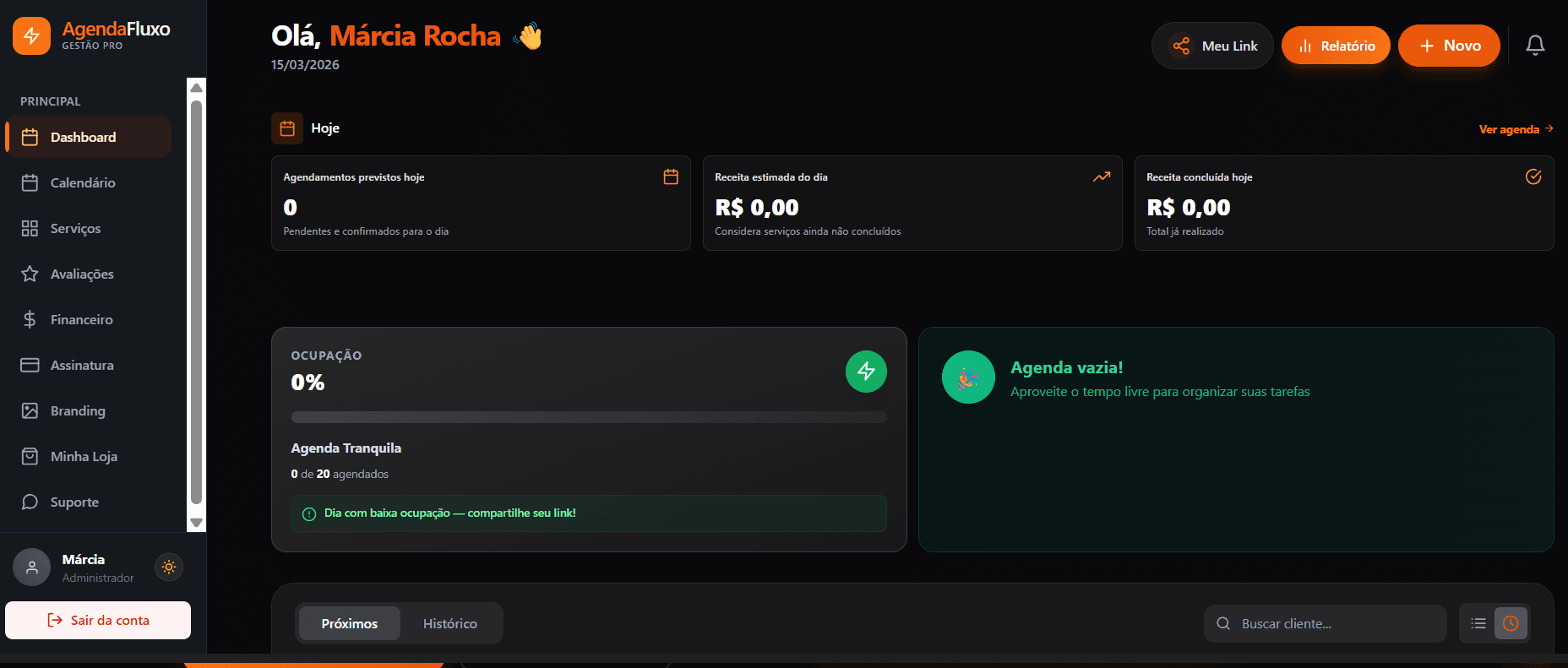 Agenda Fluxo